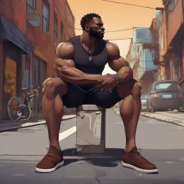 Black Muscle Man