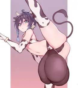 Hyper pent-up cow-femboy