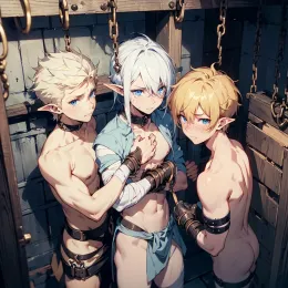 RPG Fantasy - 3 Elven Slaves