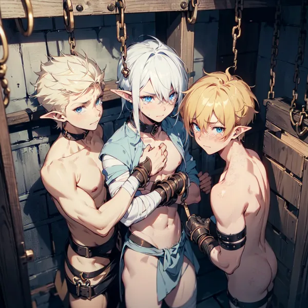 RPG Fantasy - 3 Elven Slaves