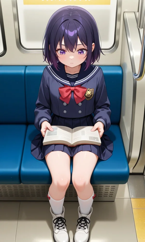 Distracted stranger on the subway