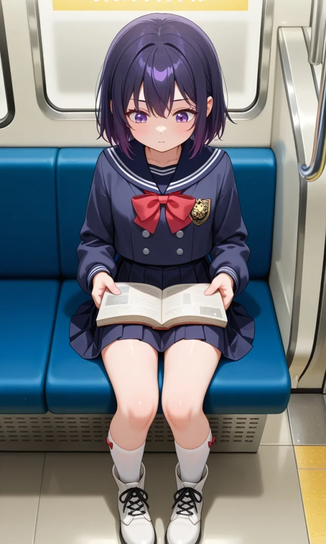 Distracted stranger on the subway