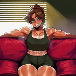 Andi - Tomboy Roommate Post-Workout