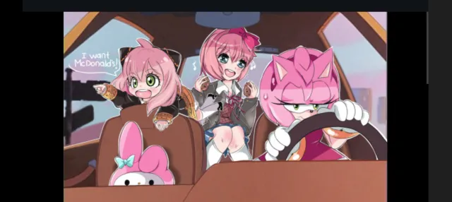 Sayori, Anya forger, my melody, and Amy