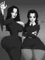 Morticia & Wednesday Addams (JayMarvel)