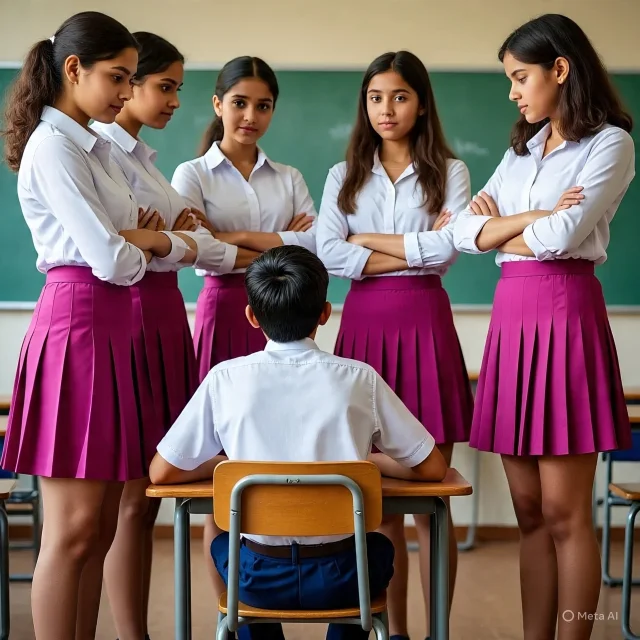 Dominant Indian school girls