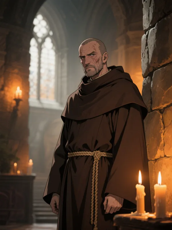 Paul Kaye as Brother Lucian, a monk.