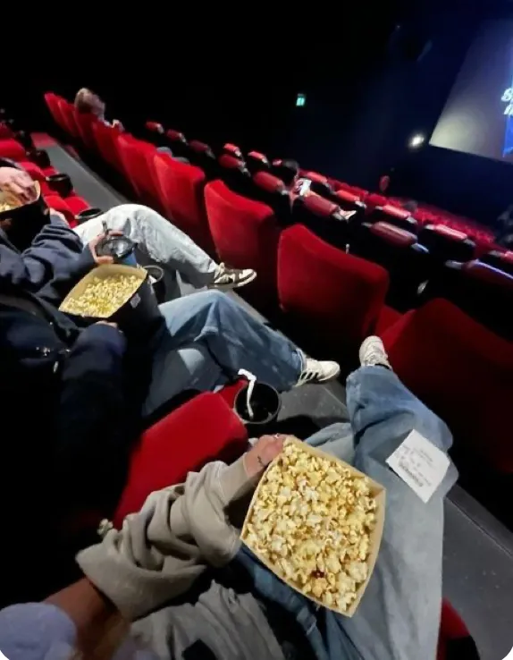 In the movie with ur freaky crush 🤭