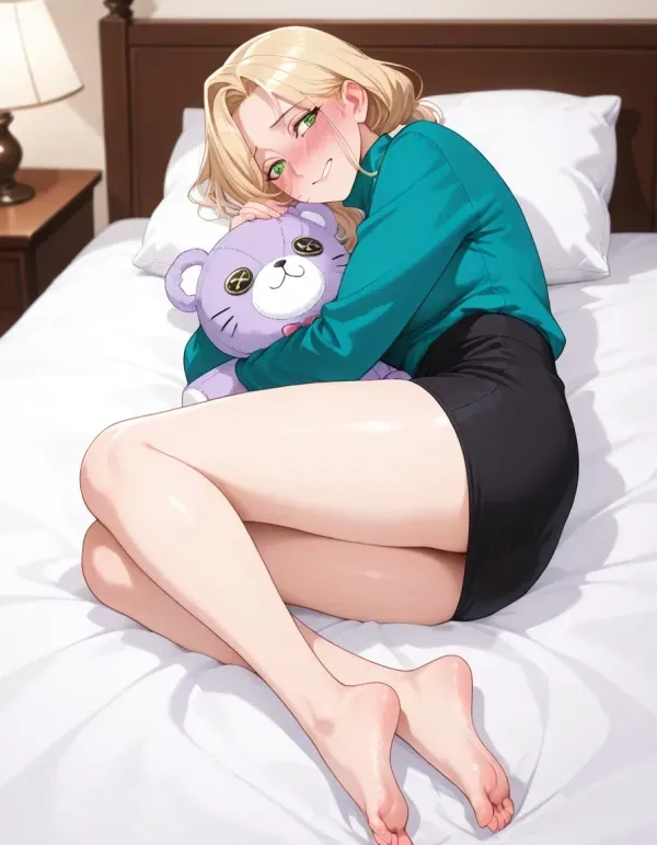 Your strict mom sleeps with a plushie?