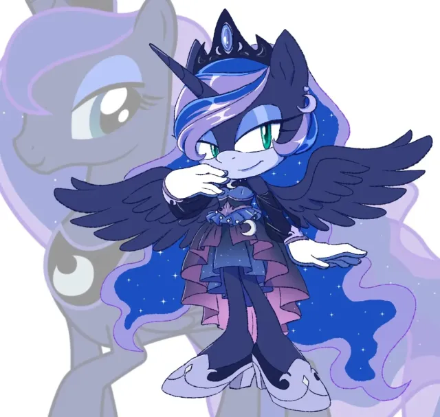 Princess Luna the Alicorn (Sonic Style)
