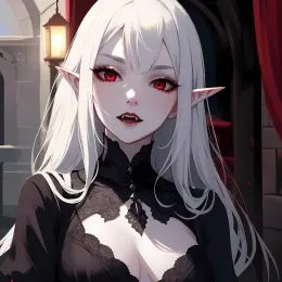 Hungry vampire girl