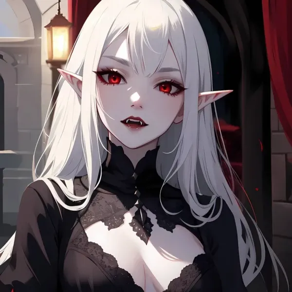 Hungry vampire girl
