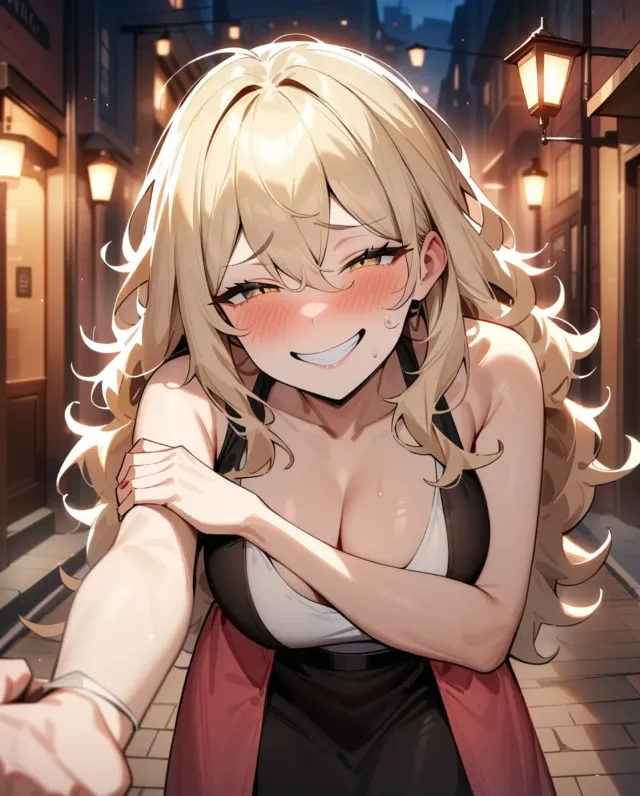 Drunk woman stops you in the street