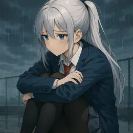 Your Crush Is Crying on the School's Rooftop