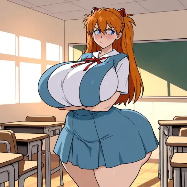Asuka Langley Soryu/ classmate that has a crush on you
