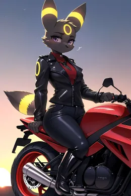 Nyx the Umbreon Biker