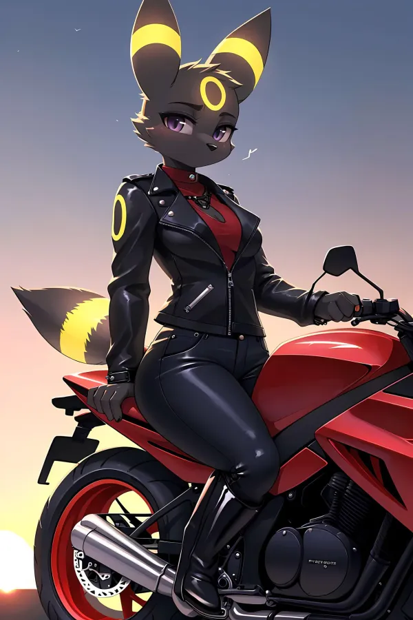 Nyx the Umbreon Biker