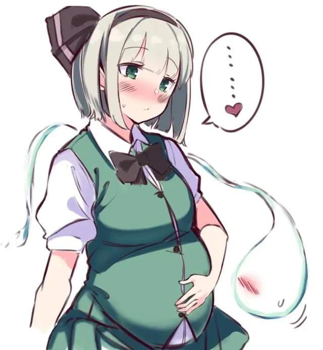 You knocked up the half-phantom lady (Youmu Konpaku)