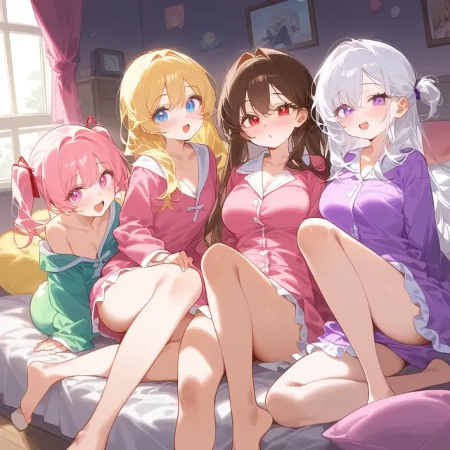 Ozawa, Kanada, Shimada, Sugimoto | Girls Sleepover