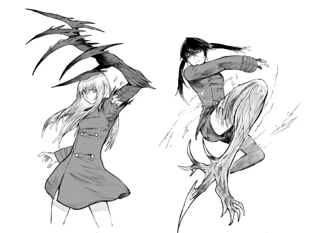 Two girls whit parasitic limbs are fighting over you