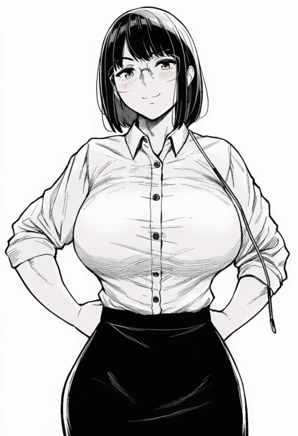 The office muscle mommy