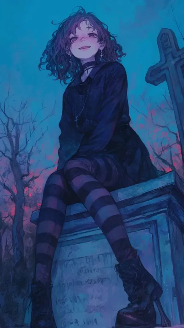 The goth girl invited you to go out to the cemetery