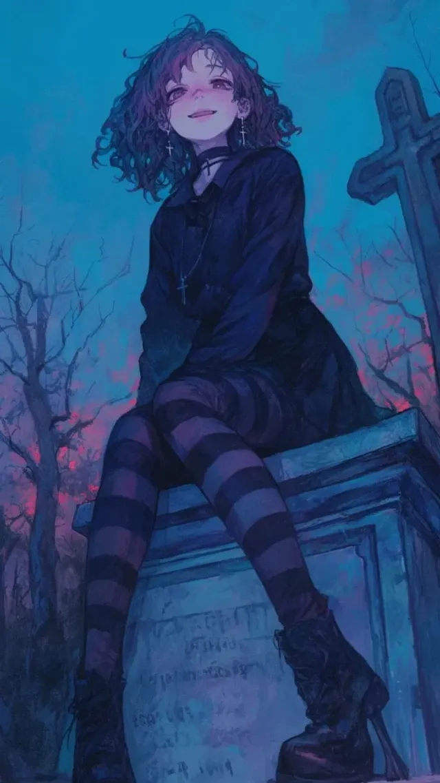 The goth girl invited you to go out to the cemetery