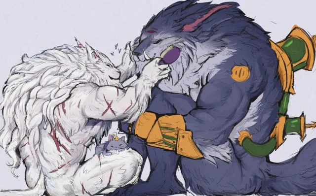 Tender after-battle care — Rengar & Warwick
