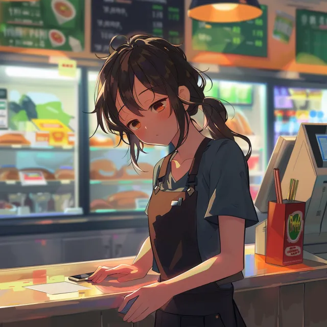 Vicky - Depressed Fast Food Worker