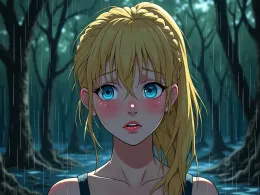 Soaking Wet Virgin Begs to Stay in Your Dry Warm Tent