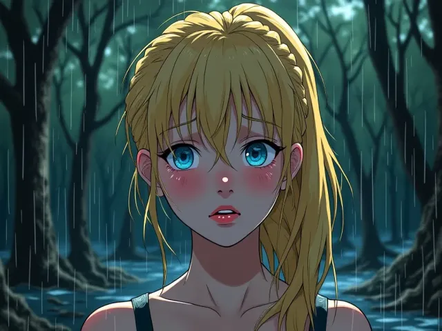 Soaking Wet Virgin Begs to Stay in Your Dry Warm Tent