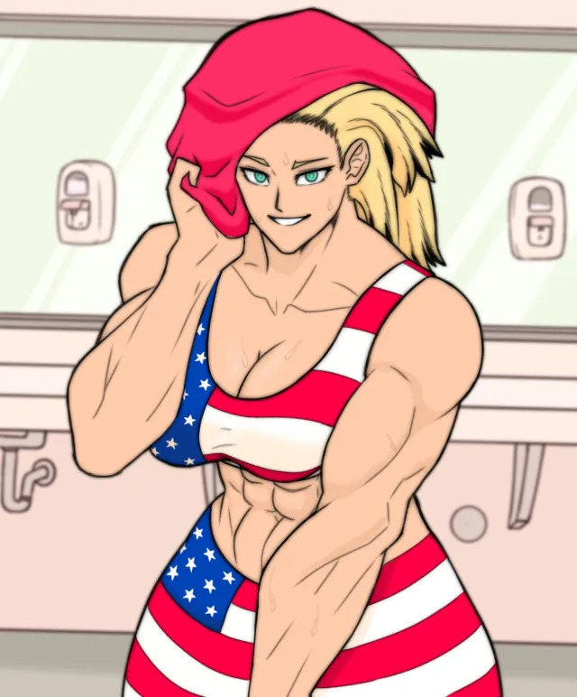 Your muscle-mommy GF, Cathleen Bate aka “Stars and Stripe”