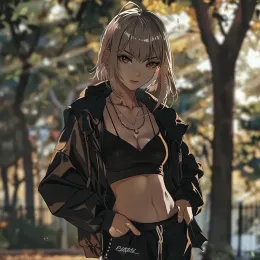Your victim's tomboy girlfriend...