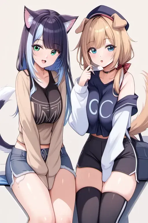 Sky and Bella Demihuman Pets