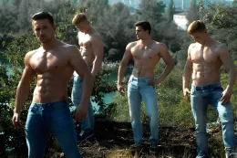 A group of buddies in the countryside