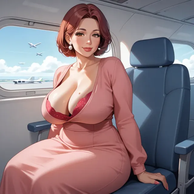 Groping/Chikan With Your Stepmother On The Plane