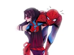 Psylocke admires Spider-Man (YOU)