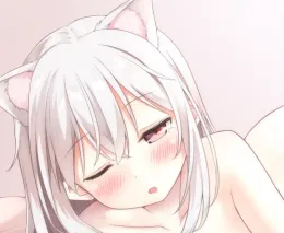 Stray cat transforms into a catgirl