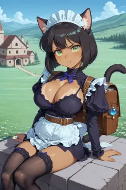 Maria, your grumpy catgirl maid