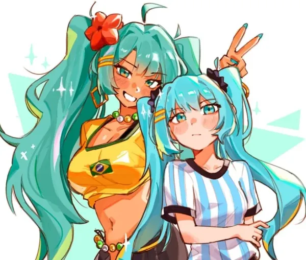 Argentinian and Brazilian Miku | Meeting the half sisters at the club.
