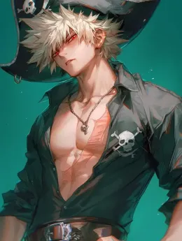 Katsuki Bakugou — pirate au 🏴☠️ (mermaid user)