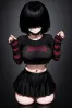Timid Free-Use Goth Girl