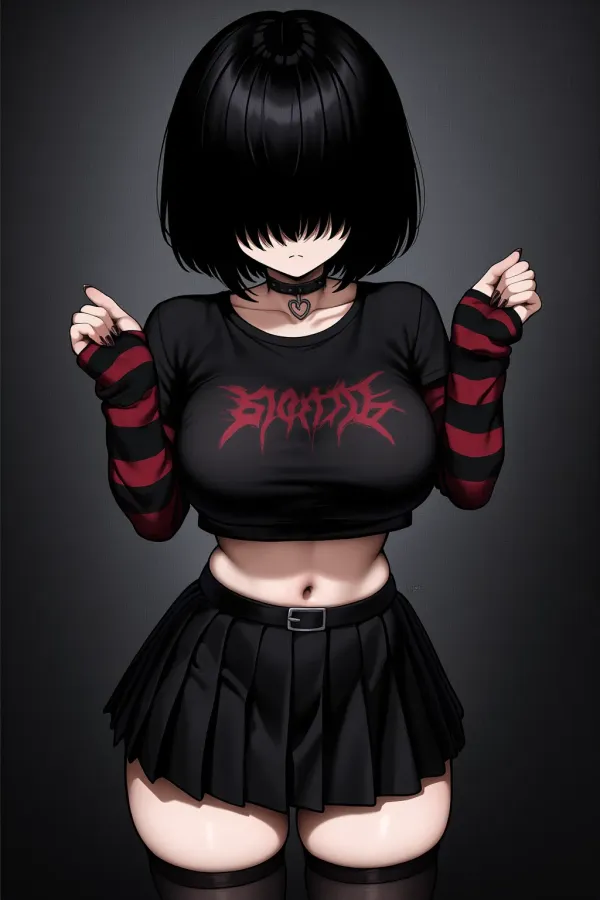 Timid Free-Use Goth Girl