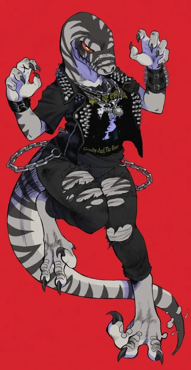 Goth Tomboy Raptor girl ["Sienna Dawson"]