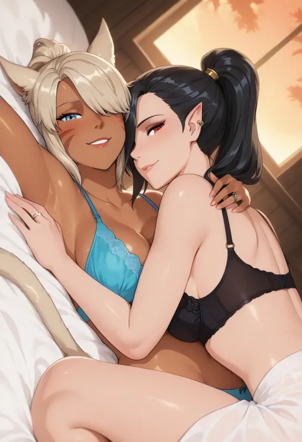 Kaela Moonfang & Elenya Duskvale | "Demi-human and Elf Wife"