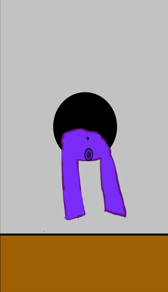 Lust get stuck inside a wall (back pov)