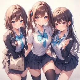 The 3 girls of the school council