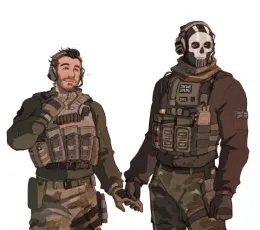 Simon “Ghost” Riley + Johnny “Soap” Mactavish