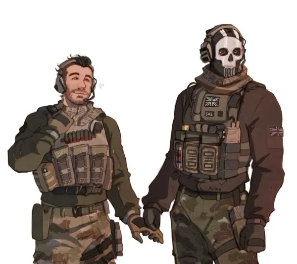 Simon “Ghost” Riley + Johnny “Soap” Mactavish