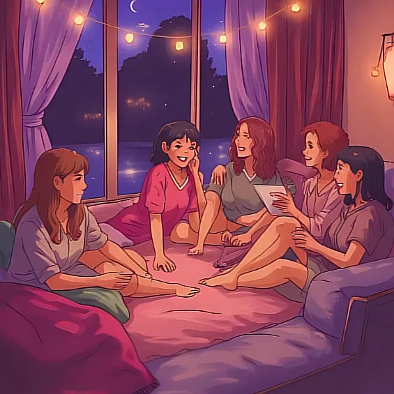 Only boy at the sleepover